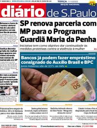 Capa do jornal Diário de São Paulo 11/10/2022