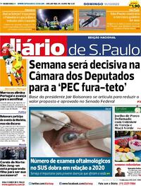 Capa do jornal Diário de São Paulo 11/12/2022
