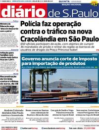 Capa do jornal Diário de São Paulo 12/05/2022