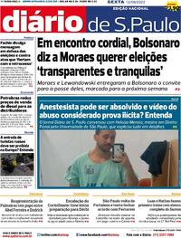 Capa do jornal Diário de São Paulo 12/08/2022