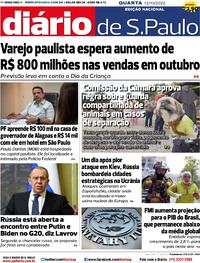 Capa do jornal Diário de São Paulo 12/10/2022