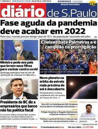 Capa do jornal Diário de São Paulo 13/02/2022