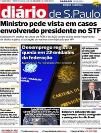 Capa do jornal Diário de São Paulo 13/08/2022