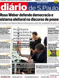 Capa do jornal Diário de São Paulo 13/09/2022