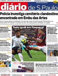 Capa do jornal Diário de São Paulo 13/10/2022