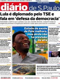 Capa do jornal Diário de São Paulo 13/12/2022