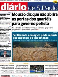 Capa do jornal Diário de São Paulo 14/03/2022