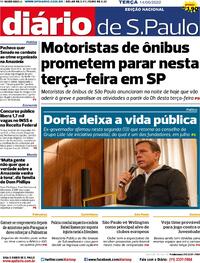 Capa do jornal Diário de São Paulo 14/06/2022