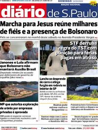 Capa do jornal Diário de São Paulo 14/08/2022