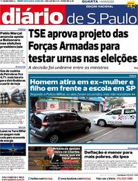 Capa do jornal Diário de São Paulo 14/09/2022