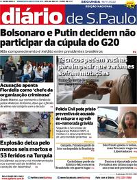 Capa do jornal Diário de São Paulo 14/11/2022