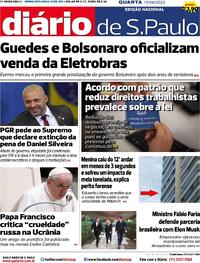 Capa do jornal Diário de São Paulo 15/06/2022