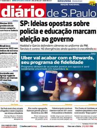 Capa do jornal Diário de São Paulo 15/08/2022