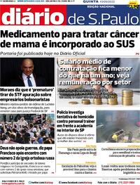 Capa do jornal Diário de São Paulo 15/09/2022