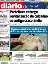 Capa do jornal Diário de São Paulo 17/10/2022