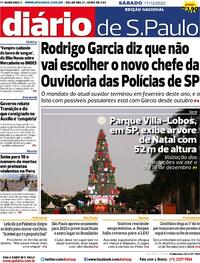 Capa do jornal Diário de São Paulo 17/12/2022