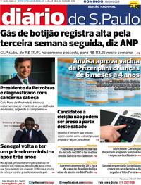 Capa do jornal Diário de São Paulo 18/09/2022