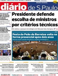 Capa do jornal Diário de São Paulo 19/08/2022