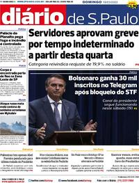 Capa do jornal Diário de São Paulo 20/03/2022