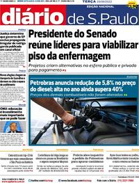 Capa do jornal Diário de São Paulo 20/09/2022
