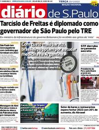 Capa do jornal Diário de São Paulo 20/12/2022