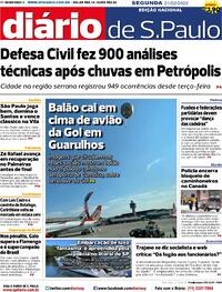 Capa do jornal Diário de São Paulo 21/02/2022