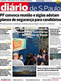 Capa do jornal Diário de São Paulo 21/03/2022