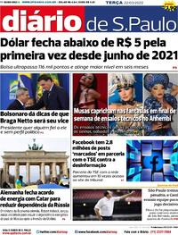Capa do jornal Diário de São Paulo 22/03/2022