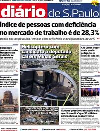 Capa do jornal Diário de São Paulo 22/09/2022