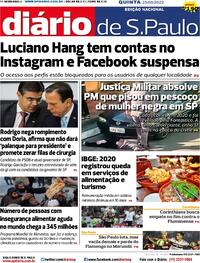 Capa do jornal Diário de São Paulo 25/08/2022