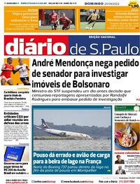 Capa do jornal Diário de São Paulo 25/09/2022