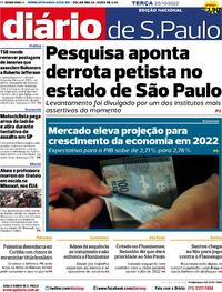 Capa do jornal Diário de São Paulo 25/10/2022