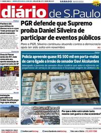 Capa do jornal Diário de São Paulo 26/03/2022