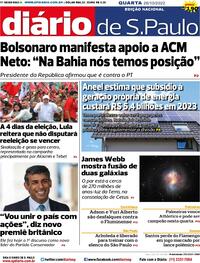 Capa do jornal Diário de São Paulo 26/10/2022