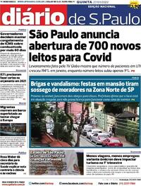 Capa do jornal Diário de São Paulo 27/01/2022
