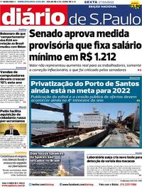 Capa do jornal Diário de São Paulo 27/05/2022