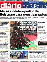 Capa do jornal Diário de São Paulo 27/10/2022