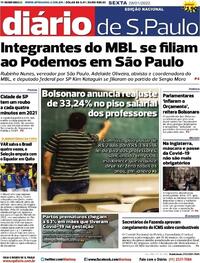 Capa do jornal Diário de São Paulo 28/01/2022