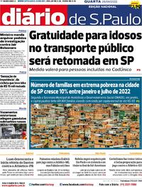 Capa do jornal Diário de São Paulo 28/09/2022