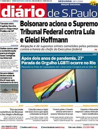 Capa do jornal Diário de São Paulo 28/11/2022