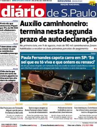 Capa do jornal Diário de São Paulo 29/08/2022