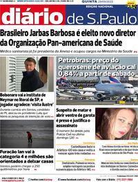 Capa do jornal Diário de São Paulo 29/09/2022