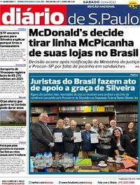 Capa do jornal Diário de São Paulo 30/04/2022