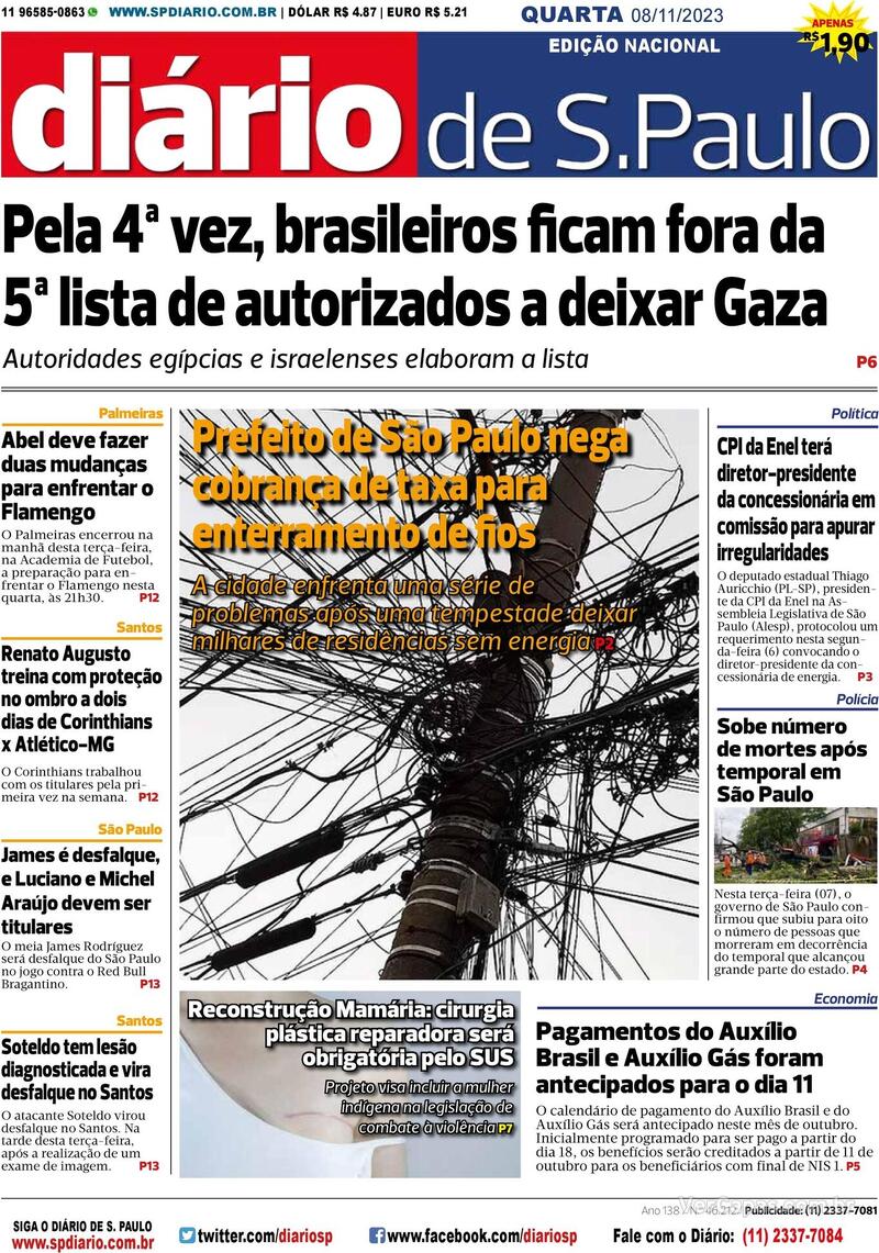 Capa Jornal O Jogo - 28 novembro 2023 