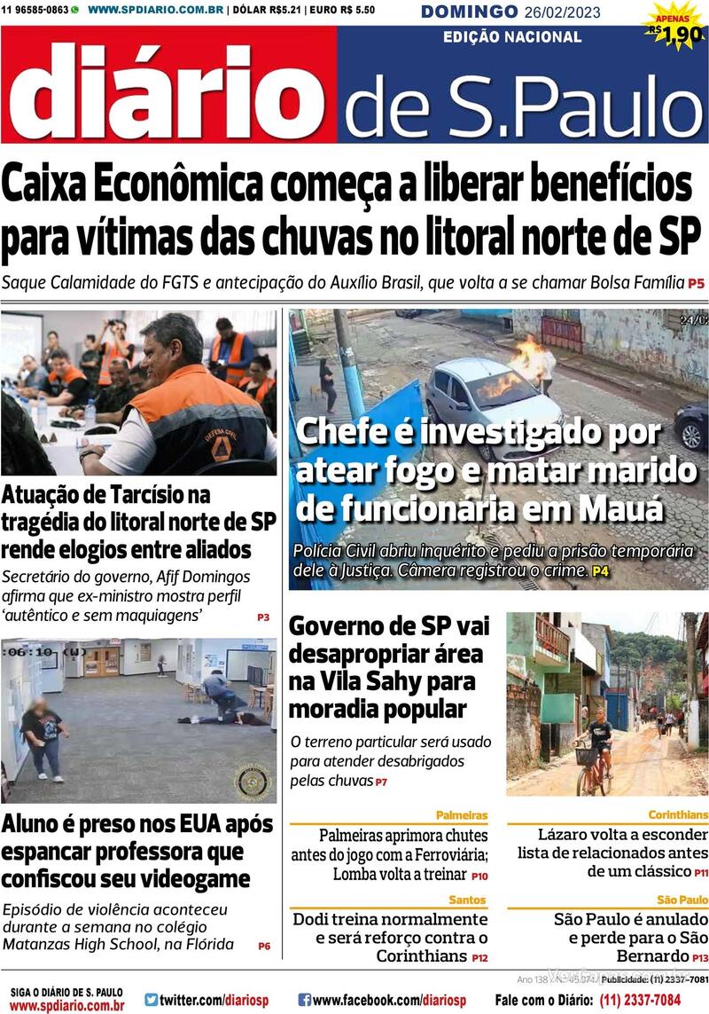 Capa Diário De São Paulo Sábado 24 De Setembro De 2022