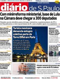 Capa do jornal Diário de São Paulo 01/08/2023