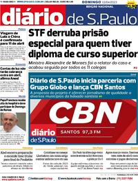 Capa do jornal Diário de São Paulo 02/04/2023