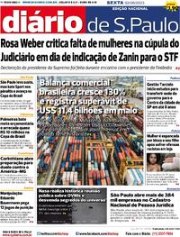 Capa do jornal Diário de São Paulo 02/06/2023