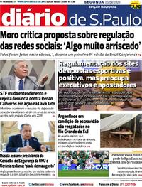 Capa do jornal Diário de São Paulo 03/04/2023