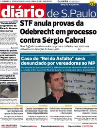 Capa do jornal Diário de São Paulo 03/08/2023